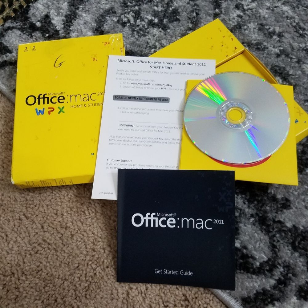microsoft office for mac home & student 2011 software